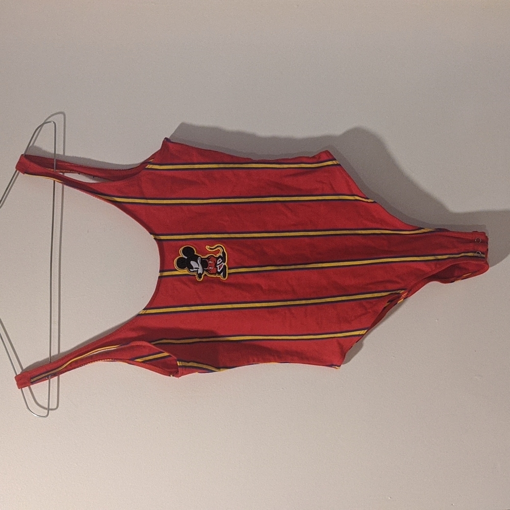 Angry Mickey mouse low back bodysuit